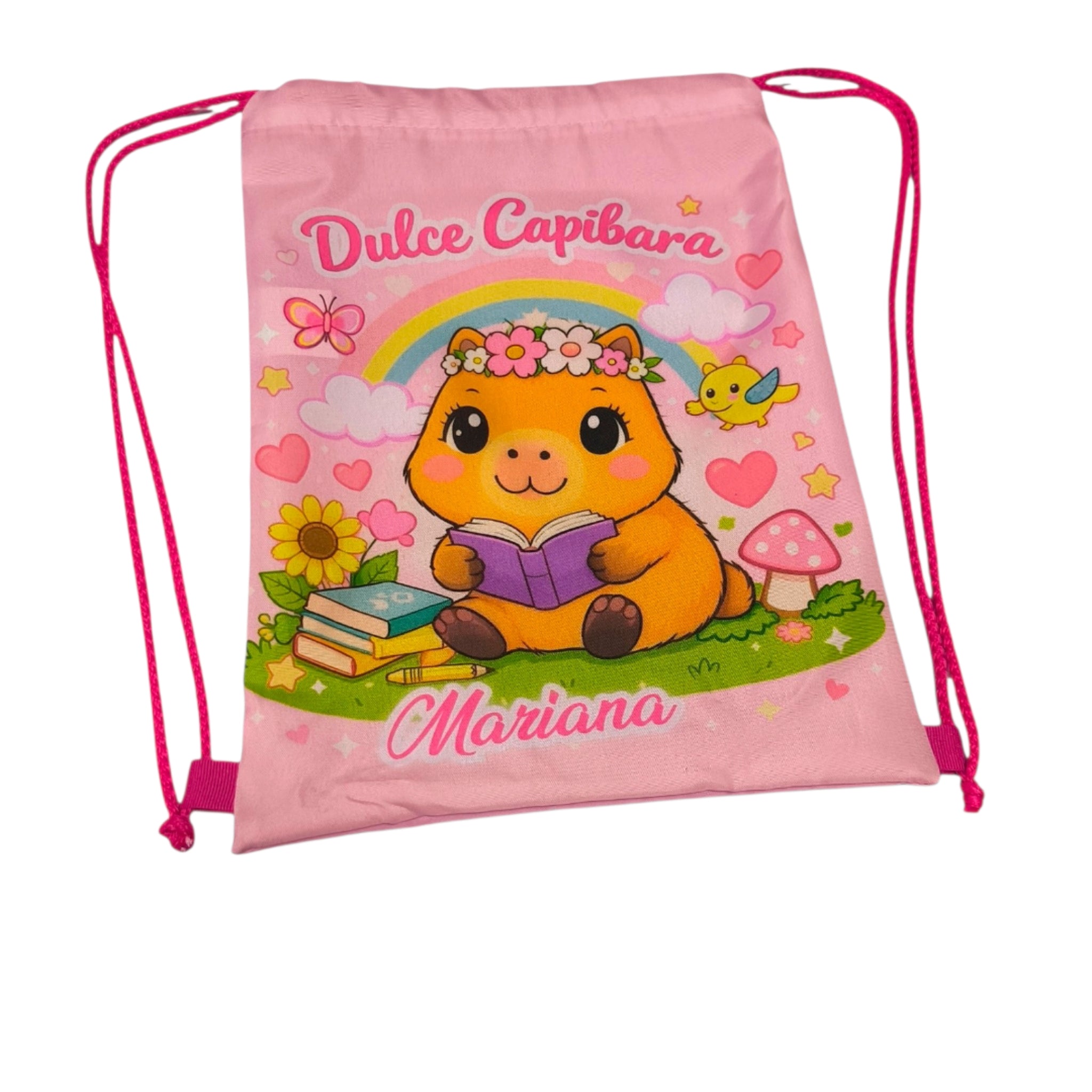 Mochila de tela para sorpresas de cumpleaños infantiles