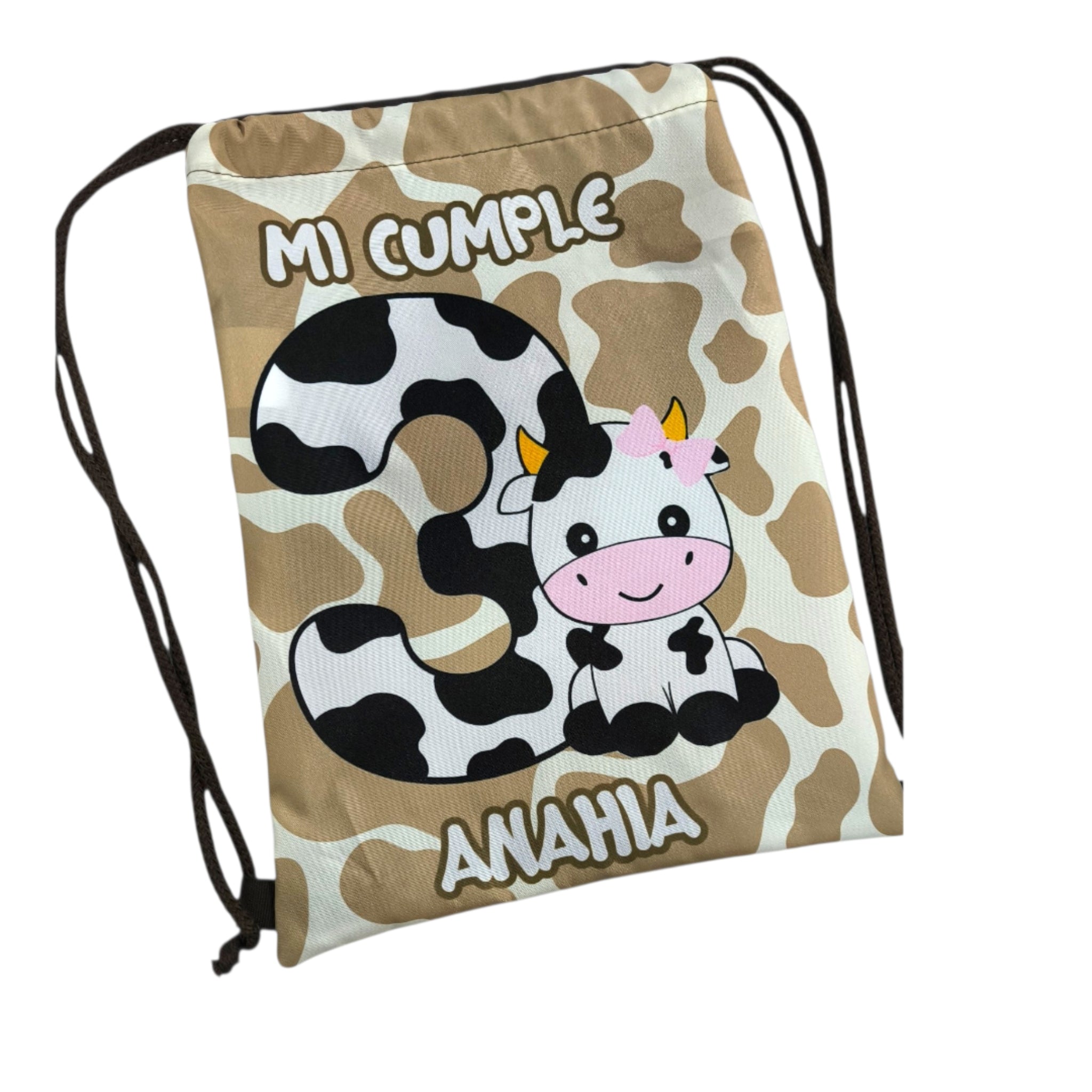 Mochila de tela para sorpresas de cumpleaños infantiles