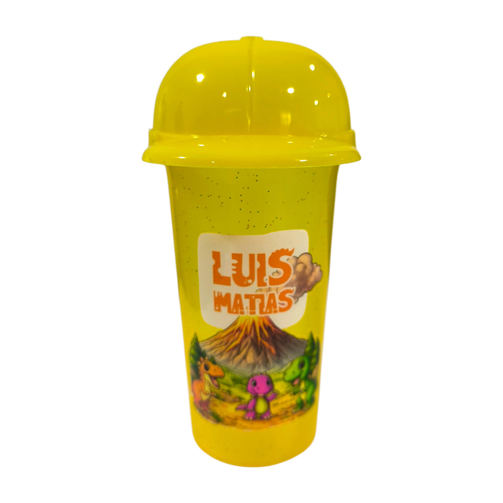 Detalle de vaso con impresión DTF UV resistente al agua