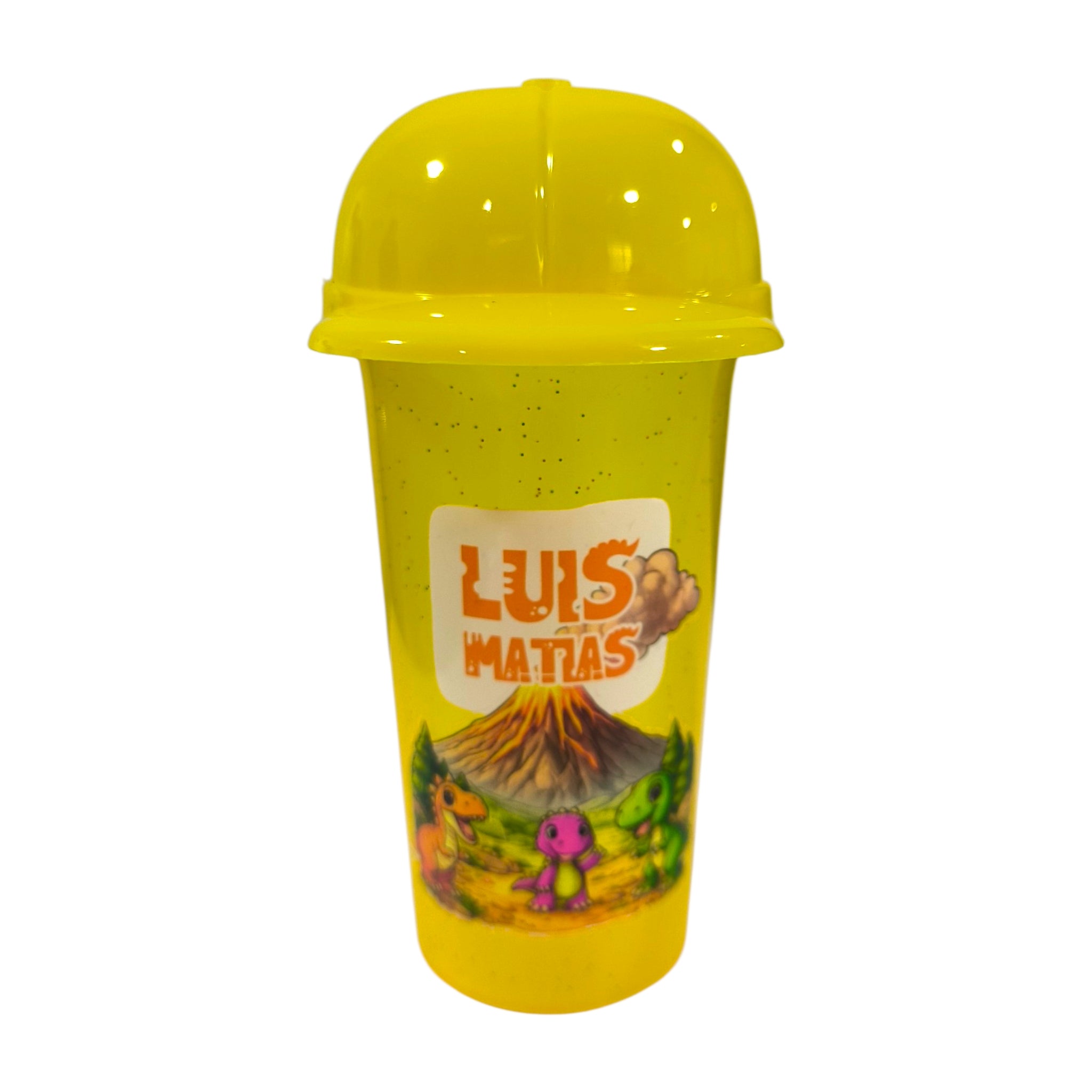 Detalle de vaso con impresión DTF UV resistente al agua