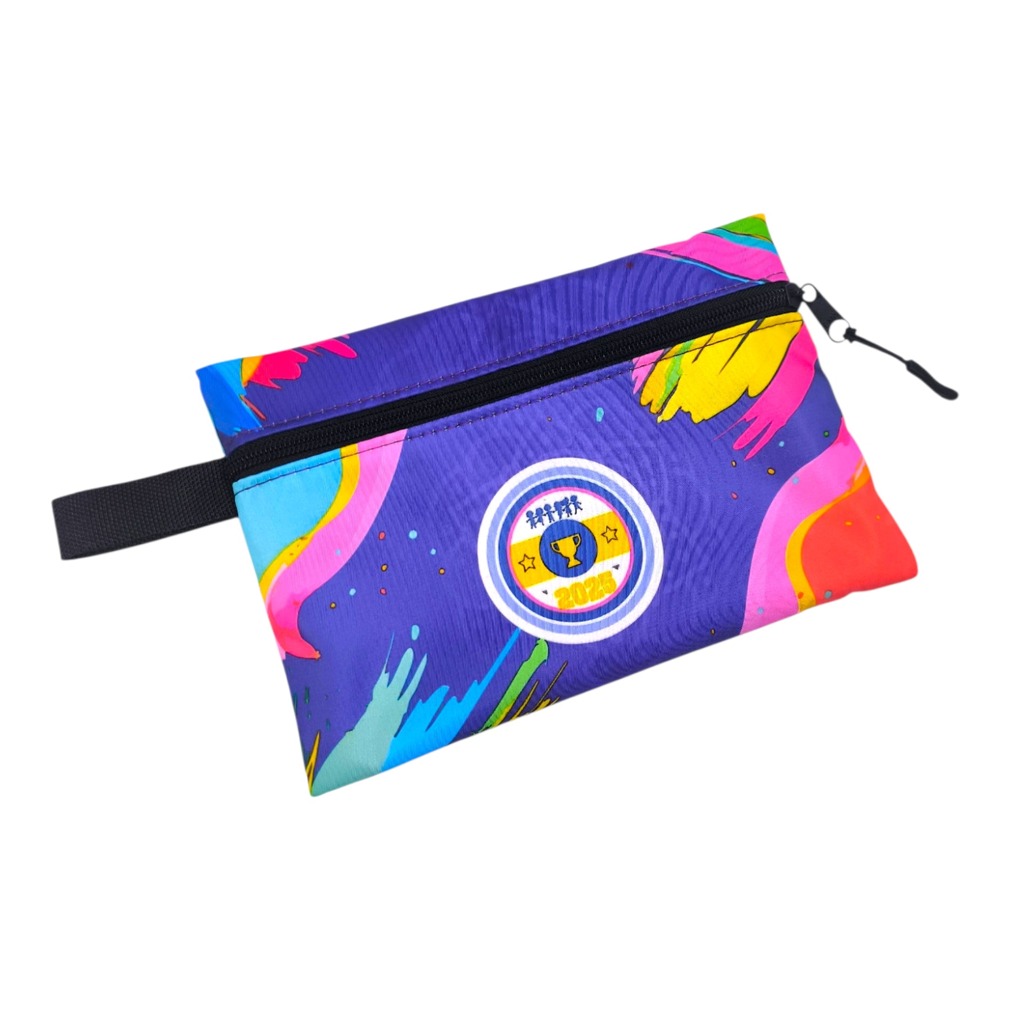 Cartuchera escolar de lona personalizada a todo color con cierre de cremallera e impresión de Infantulas.