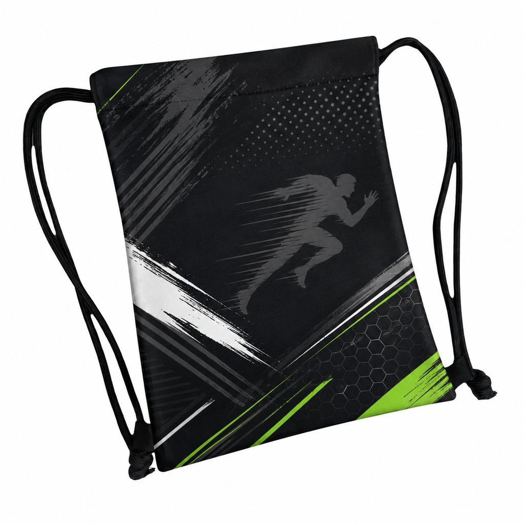 Mochila de lona corporativa personalizada con cordón grueso y logotipo empresarial impreso para regalo promocional.