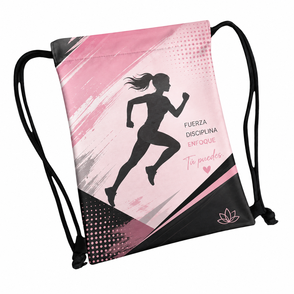 Mochila de lona corporativa personalizada con cordón grueso y logotipo empresarial impreso para regalo promocional.