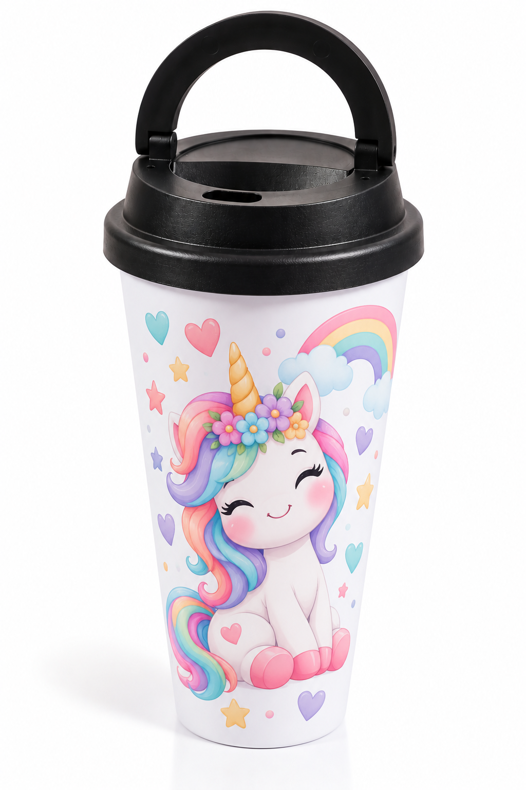 Vaso Multiusos  Personalizado 600 ml con Tapa y Manija – (Docena)