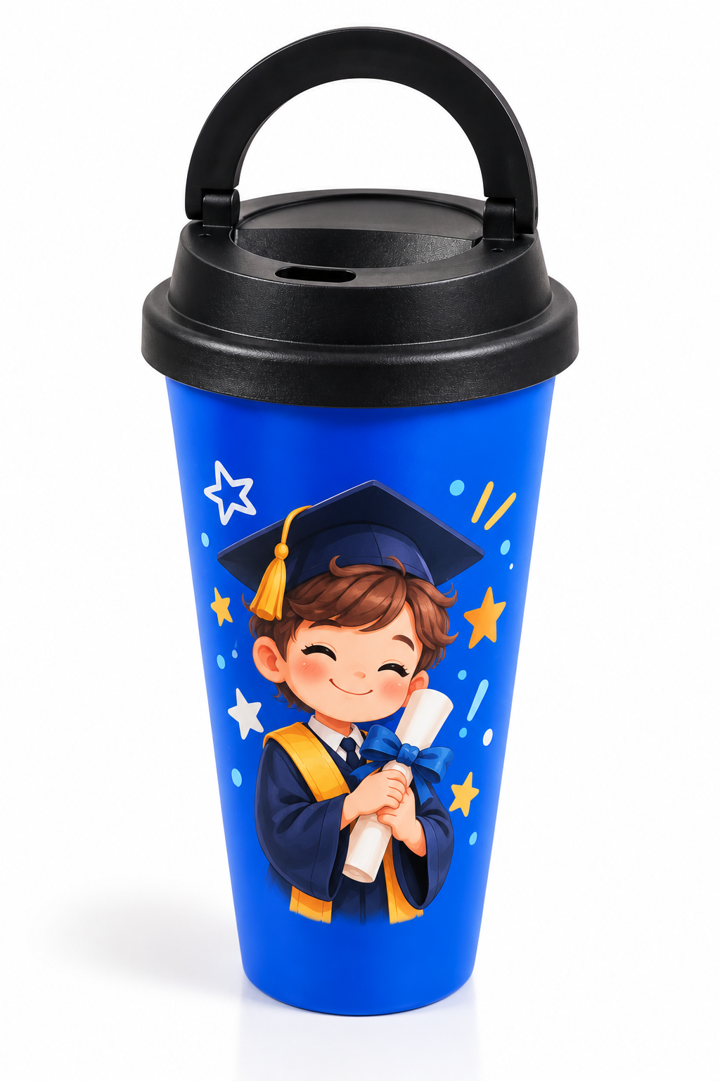 Vaso Multiusos  Personalizado 600 ml con Tapa y Manija – (Docena)